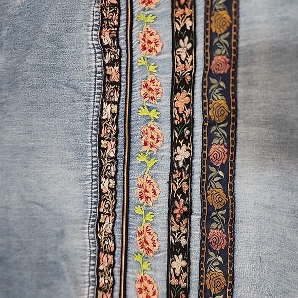 Vintage Embroidered Blue Denim Dress - Picture 6 of 11